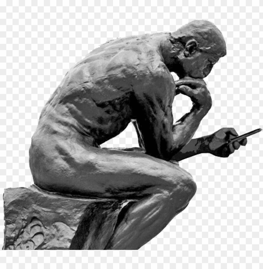 thinking man statue png - musée rodi PNG image with transparent ...