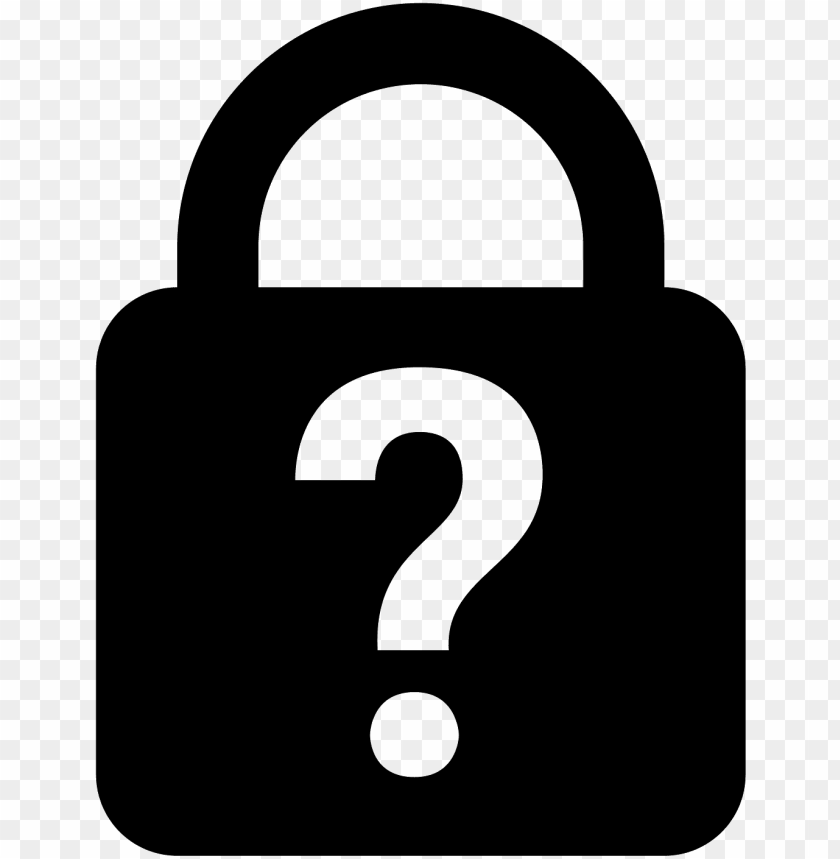 this icon is of a lock with a question mark password icon png - Free PNG Images ID 127104