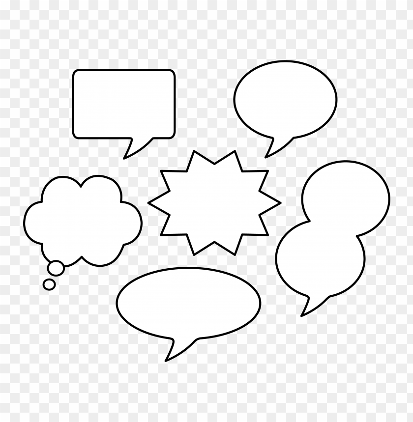 Thought Bubble Thinking Speech Outline Clipart PNG Image With Transparent Background
