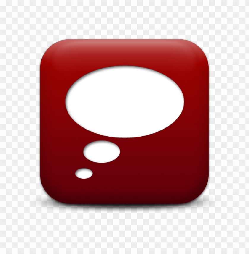 thought bubble thinking speech red icon PNG image with transparent background@toppng.com
