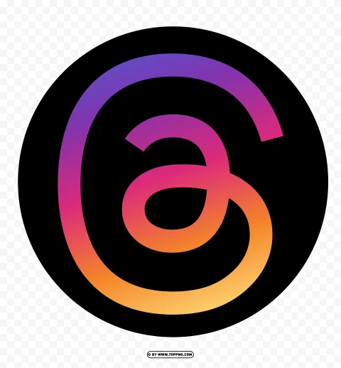 Threads Social Media Round App Logo Colorful Icon PNG