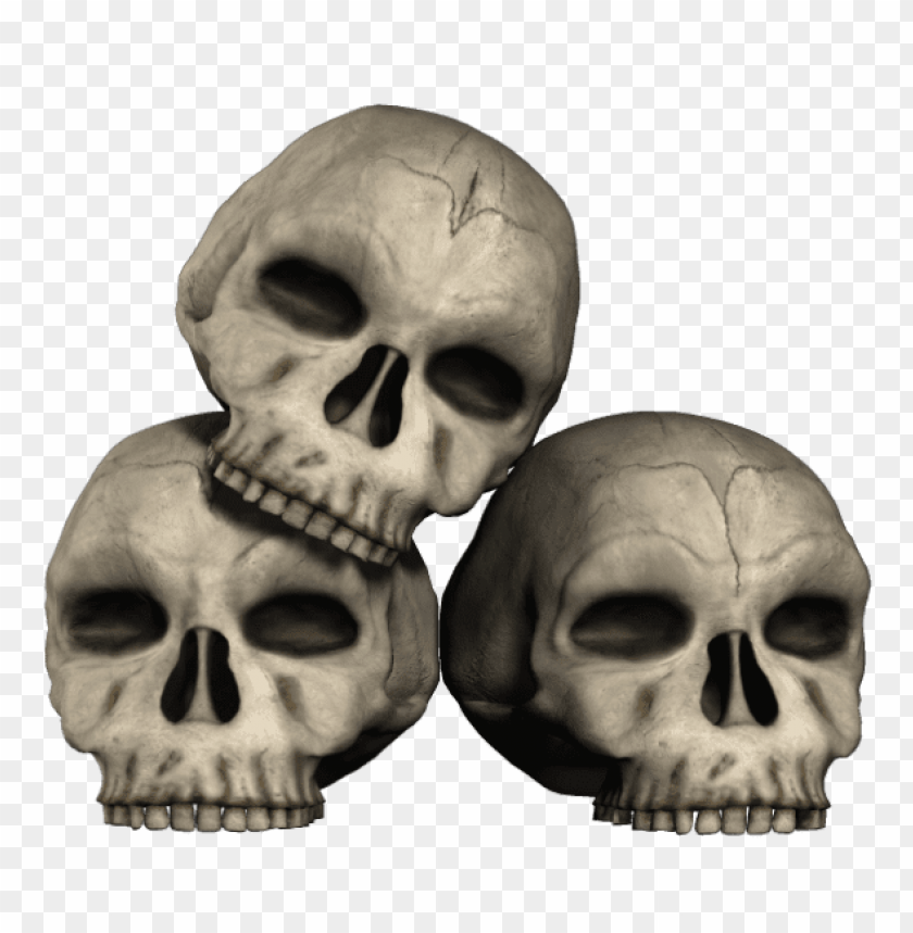 people, skulls and skeletons, three skulls, 