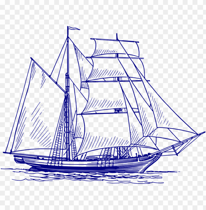 Thumb Image - Sail Ship Black And White PNG Transparent With Clear Background ID 441581