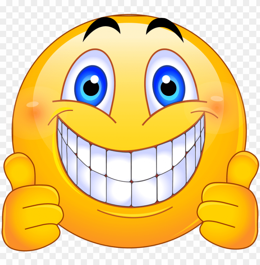 thumbs up smile emoji PNG image with transparent background@toppng.com