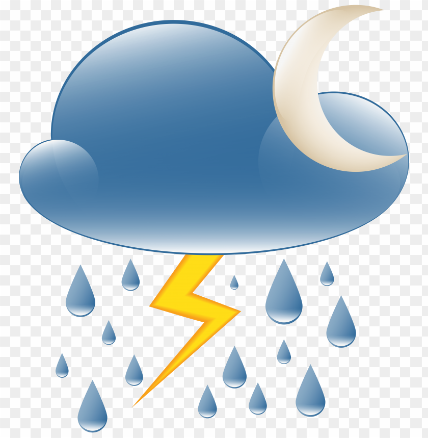 icon, night, showers, thundery, weather