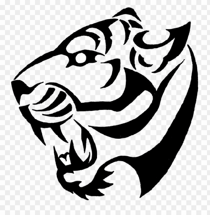 tiger tattoo bw PNG transparent with Clear Background ID 119327
