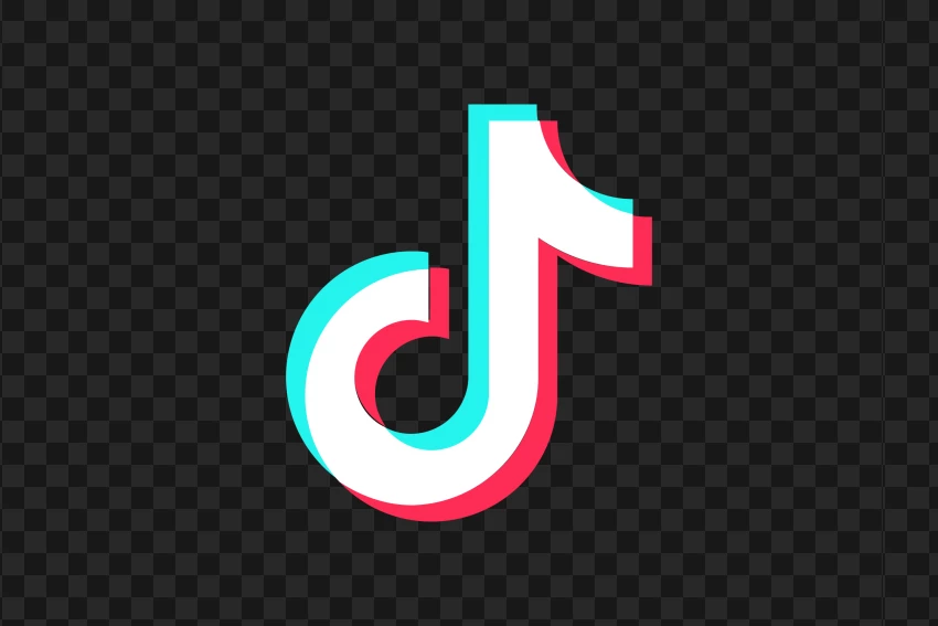 Tiktok Icon White Outline Logo PNG Transparent Background