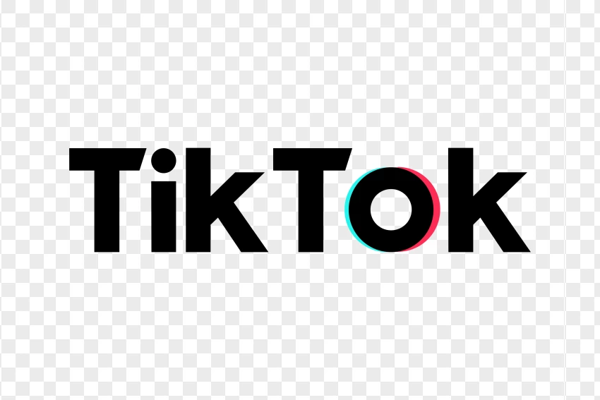 Tiktok Logo Black Text With Icon PNG Transparent Background