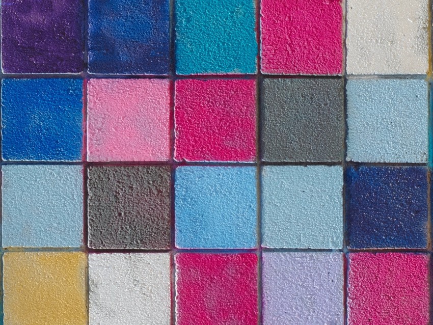tile, colorful, squares, texture