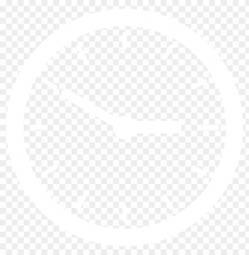 Time Clock White Icon PNG Image With Transparent Background