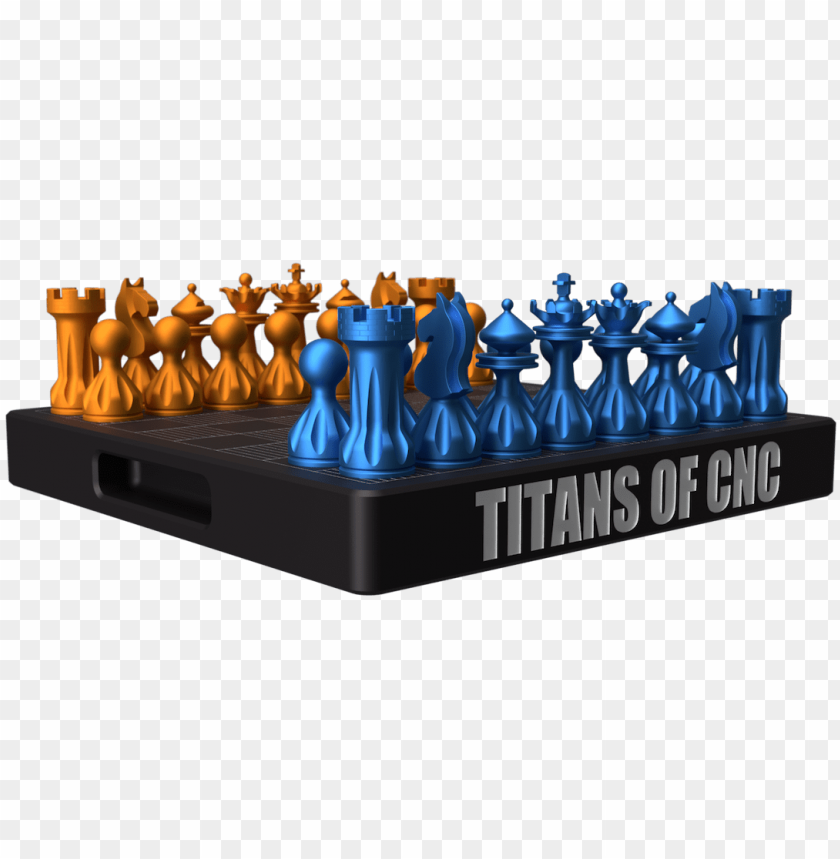 Titan Chess Set Image - Titans Of Cnc Chess PNG Image With