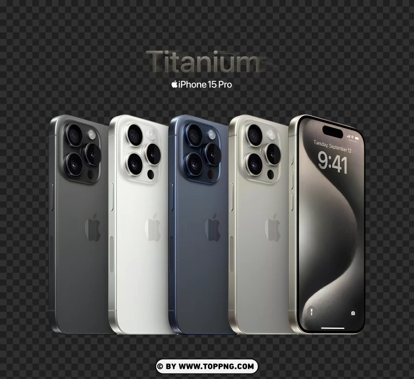 Titanium IPhone 15 Pro Series PNG