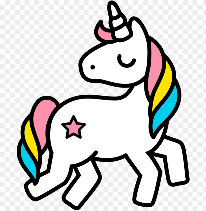 Cute Unicorn Illustration PNG Transparent Background