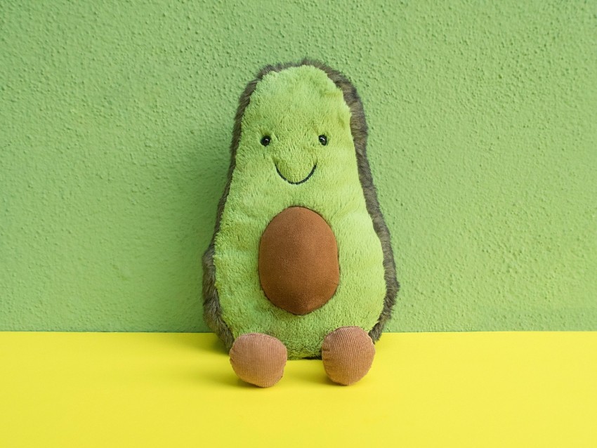 toy, teddy, avocado, cute, green