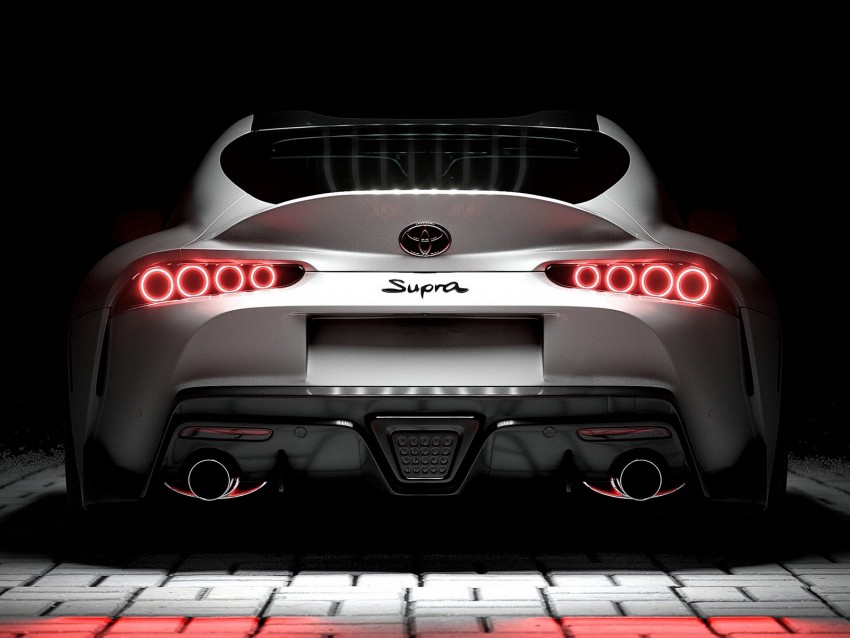 free PNG toyota supra, toyota, sportscar, white, rear view, backlight background PNG images transparent
