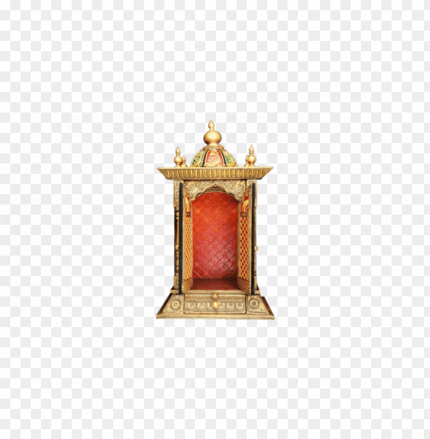 Traditional Pooja Mandir With Closed Door And Decorated - Hindu Temple PNG Transparent With Clear Background ID 217978