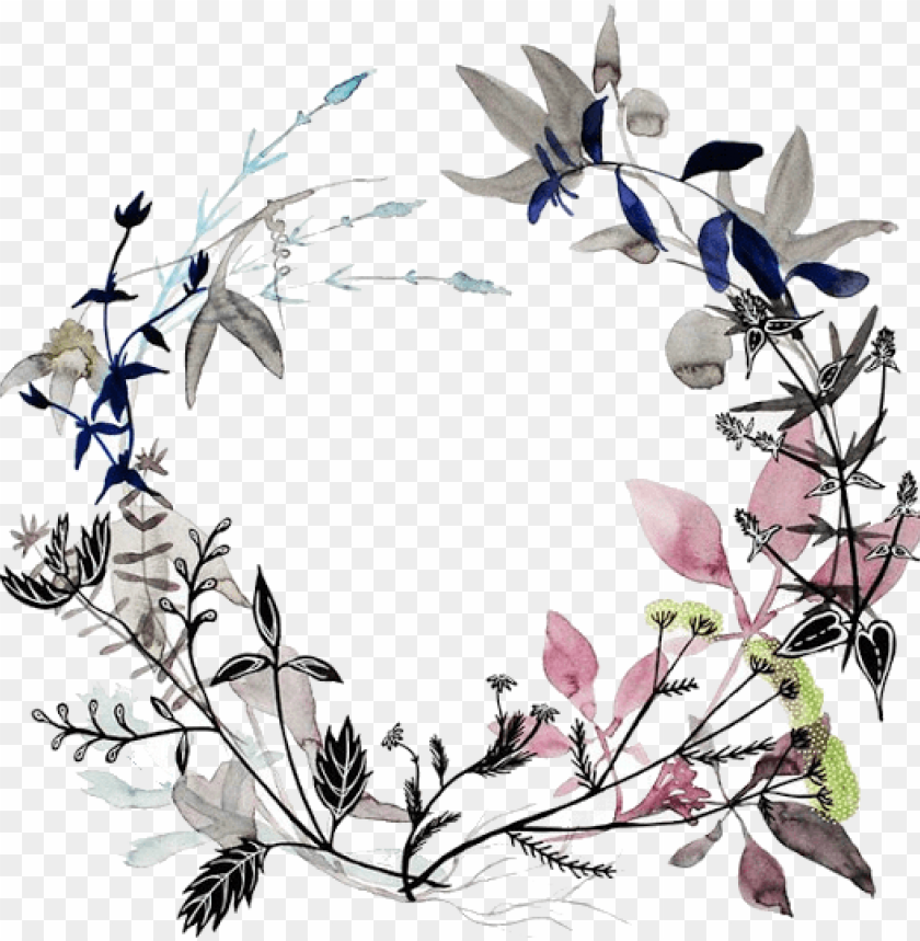 Transparan Png Fotoshop Pinterest Watercolor Tattoo Wild Floral Wreath Illustrations PNG Image With Transparent Background@toppng.com