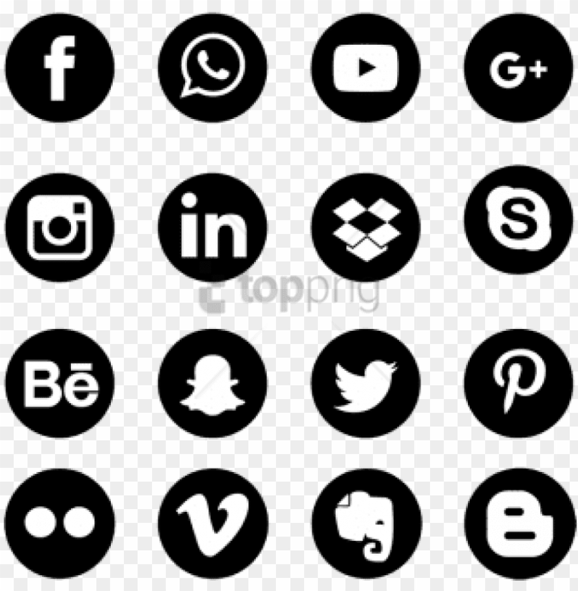 Download transparent background social media vector icons png - Free PNG  Images | TOPpng