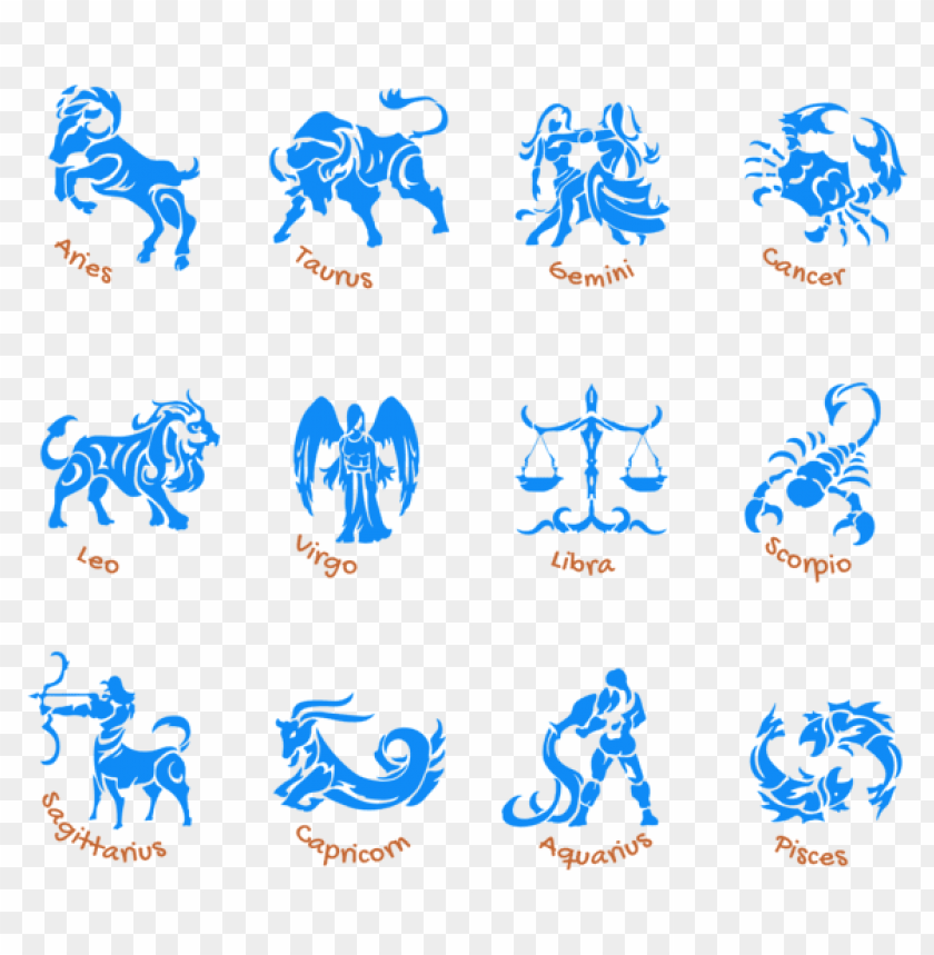 Download transparent blue zodiac signs set clipart png photo | TOPpng