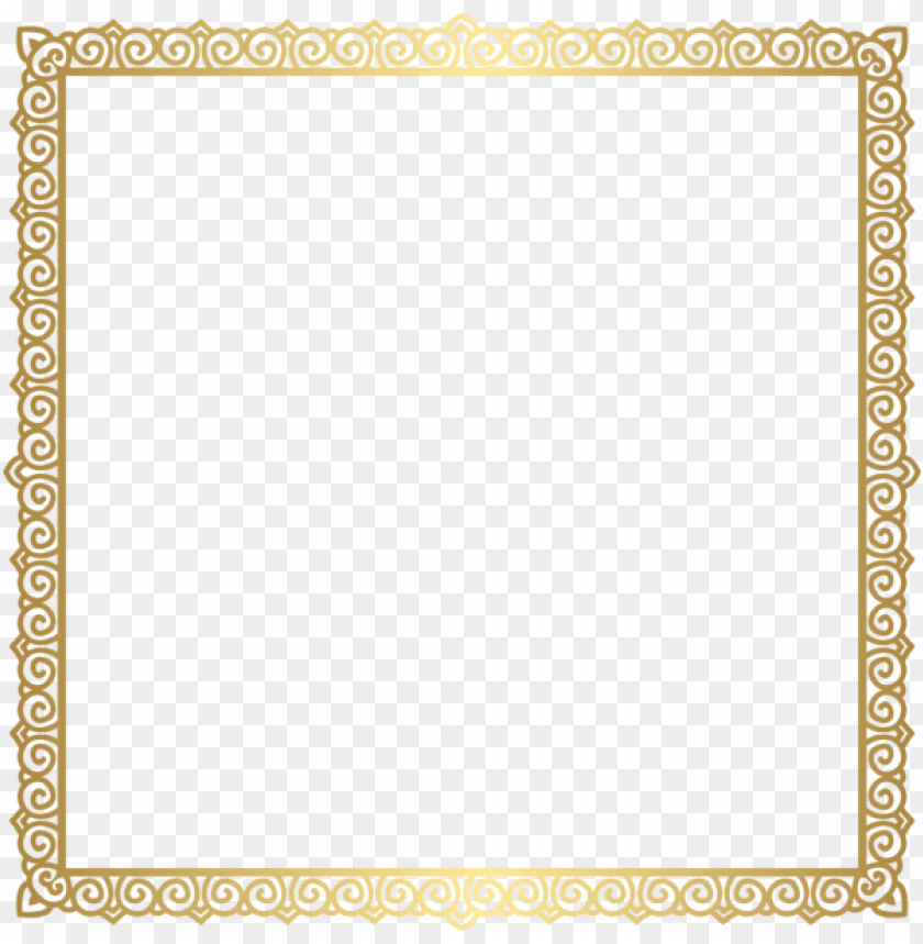 transparent border frame gold png