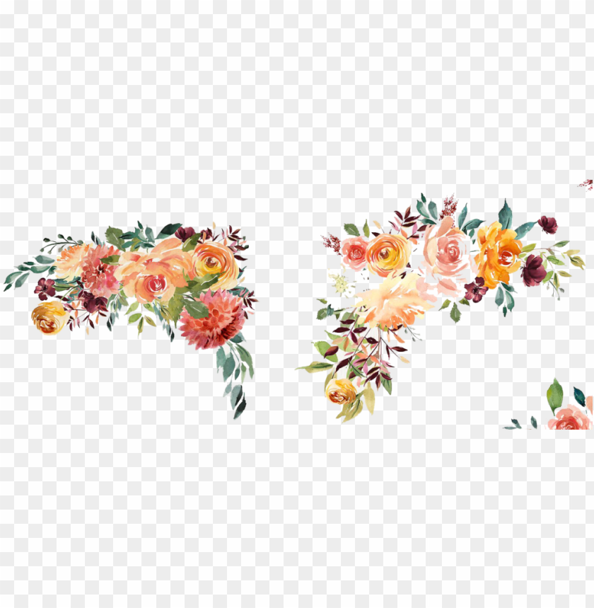 Download Transparent Border Watercolor Floral Watercolor Flower Border Png Image With Transparent Background Toppng