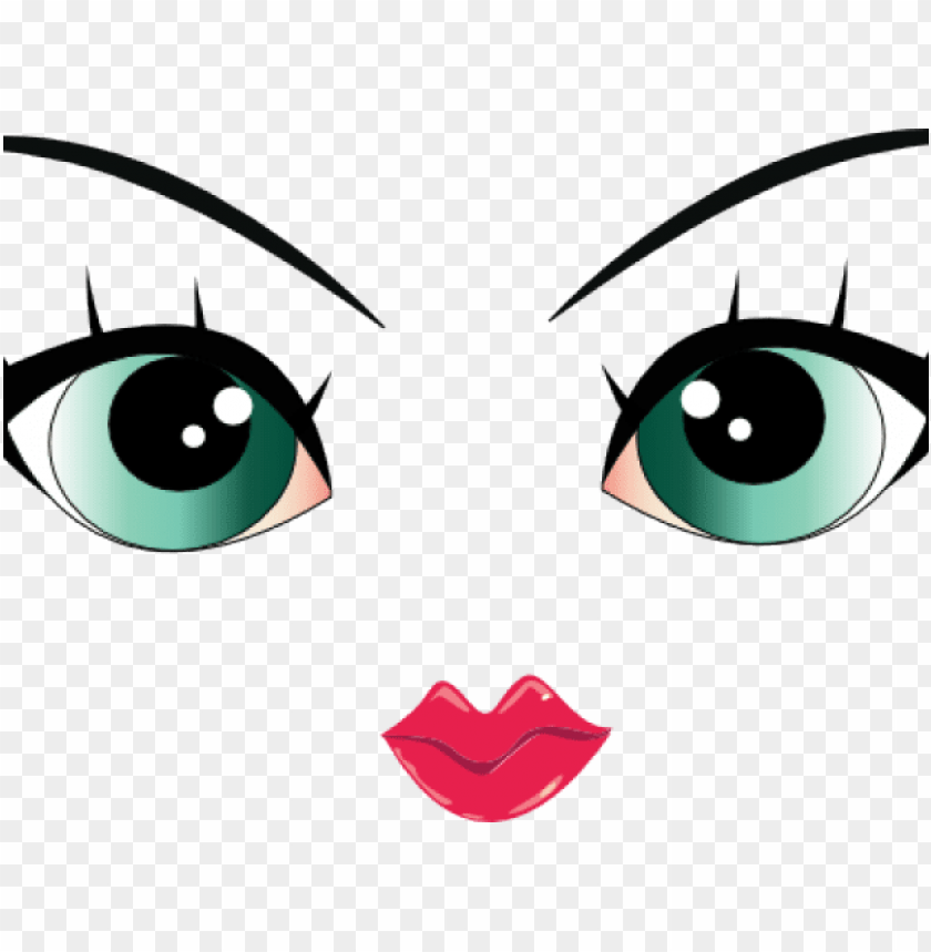 transparent cartoon girl eyes PNG image with transparent background | TOPpng