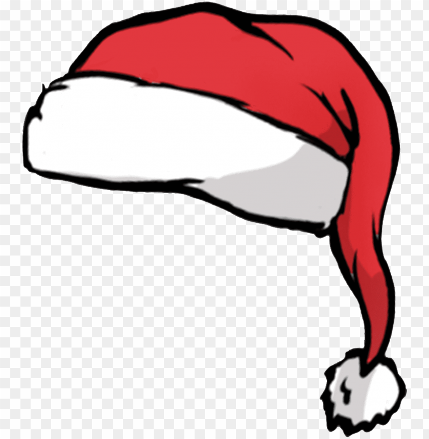 transparent cartoon santa hat PNG image with transparent background@toppng.com