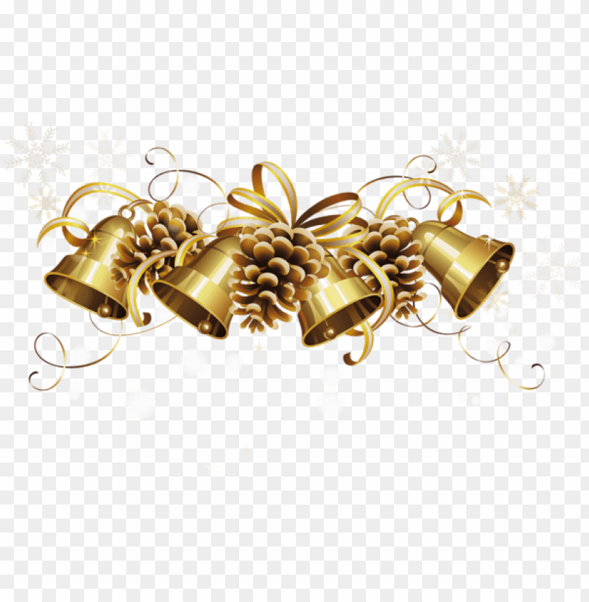 transparent christmas golden bells PNG Images 41212