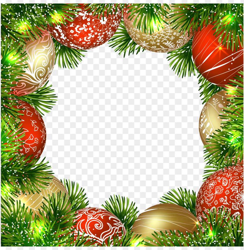 transparent christmas png border frame with ornaments background best stock photos - Image ID 59913