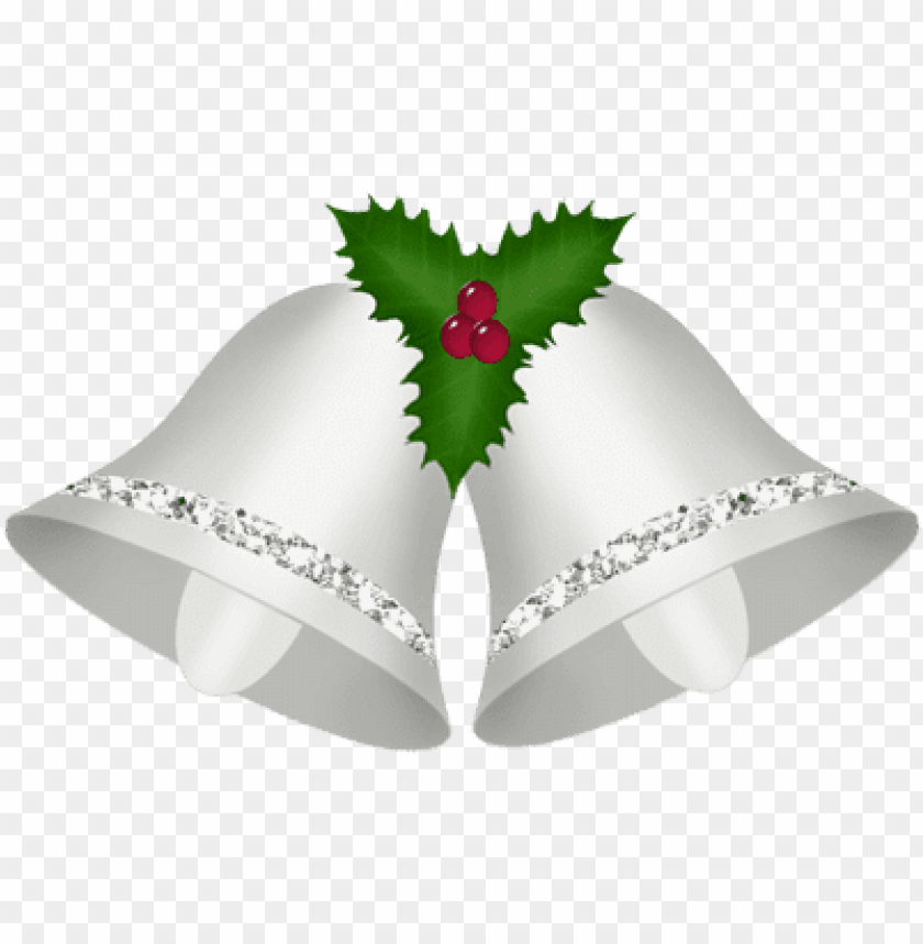 transparent christmas silver bells with mistletoe PNG Images@toppng.com