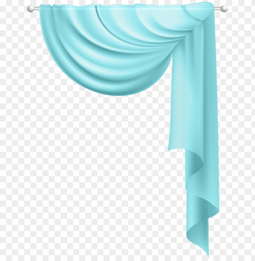 transparent curtain blue