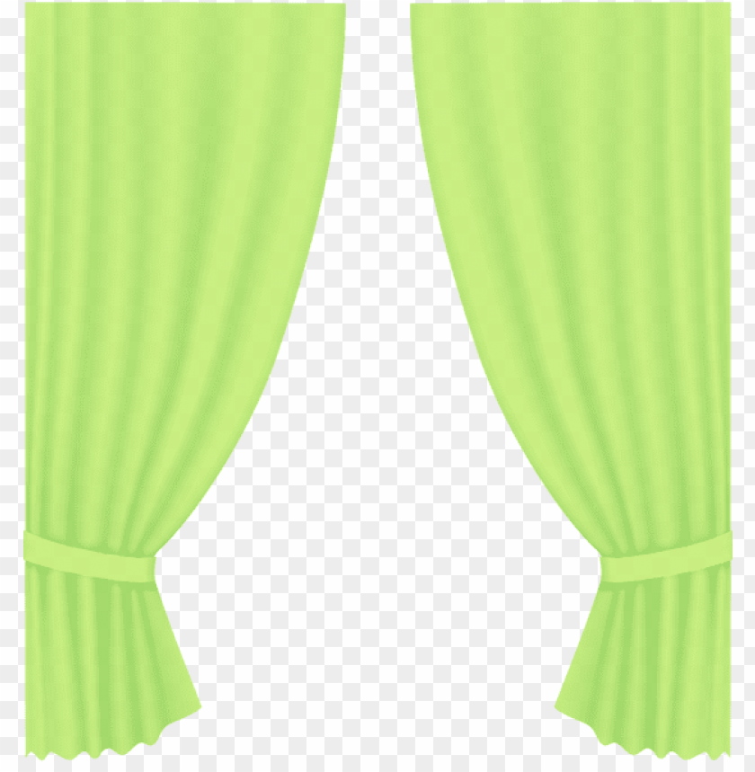 transparent curtain chartreuse