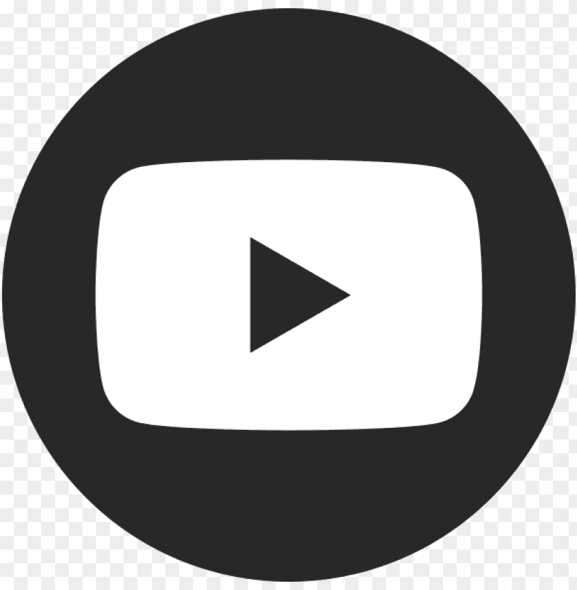 Download Youtube Svg Circle - Icono Youtube Negro PNG Transparent Background