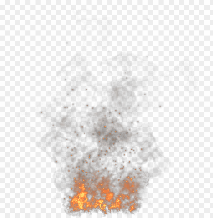 PNG image of transparent fire and smoke with a clear background - Image ID 52239