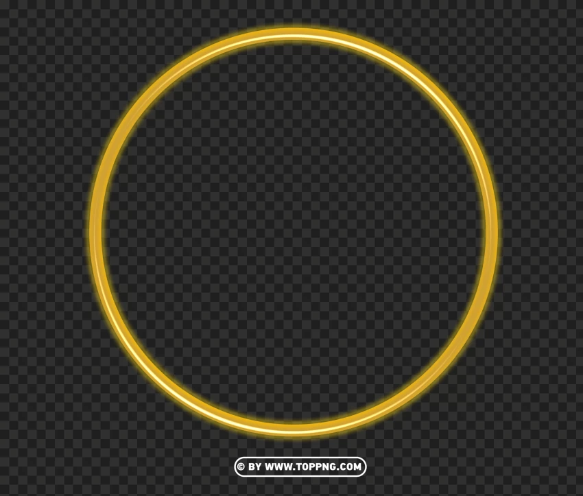 Transparent Glowing Light Neon Gold Lines Circle - Image ID 489431