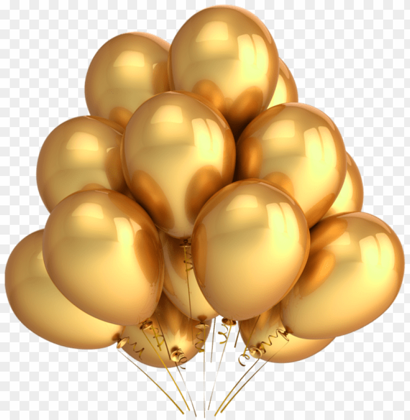 Download Transparent Gold Balloons Png Images Background