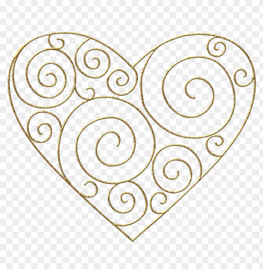 transparent gold deco heartpicture png - Free PNG Images@toppng.com