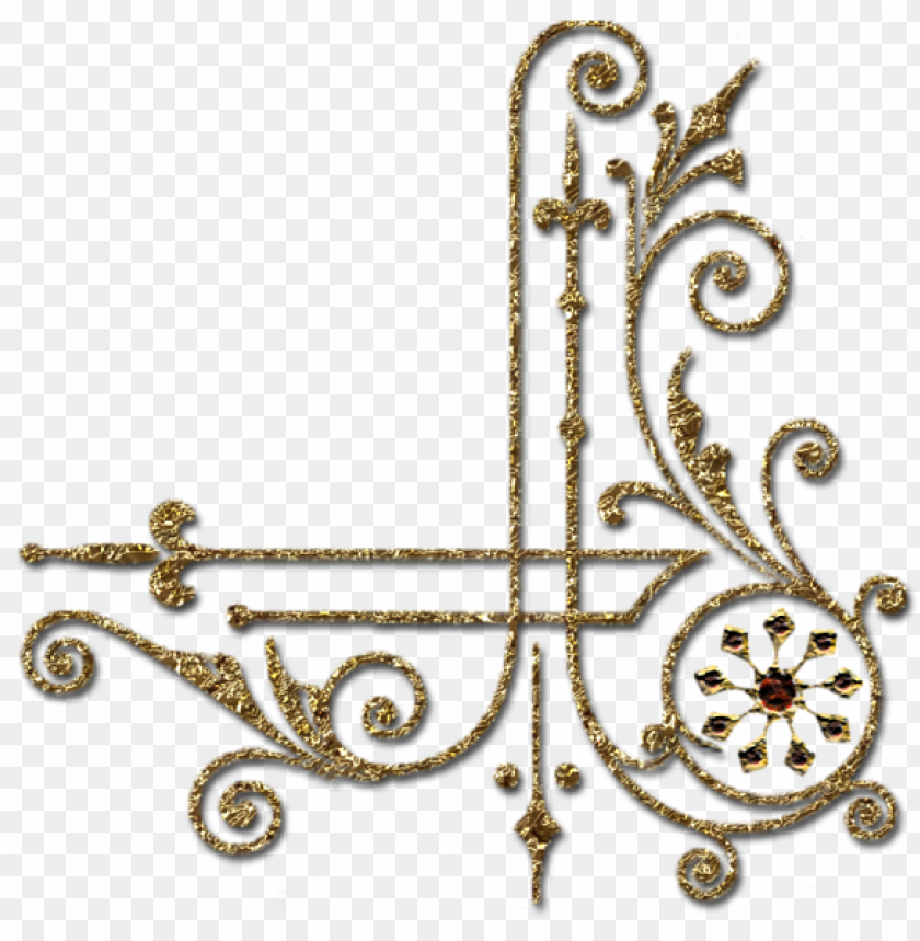 transparent gold decorative corner decorative frame corner border png transparent PNG transparent with Clear Background ID 169490