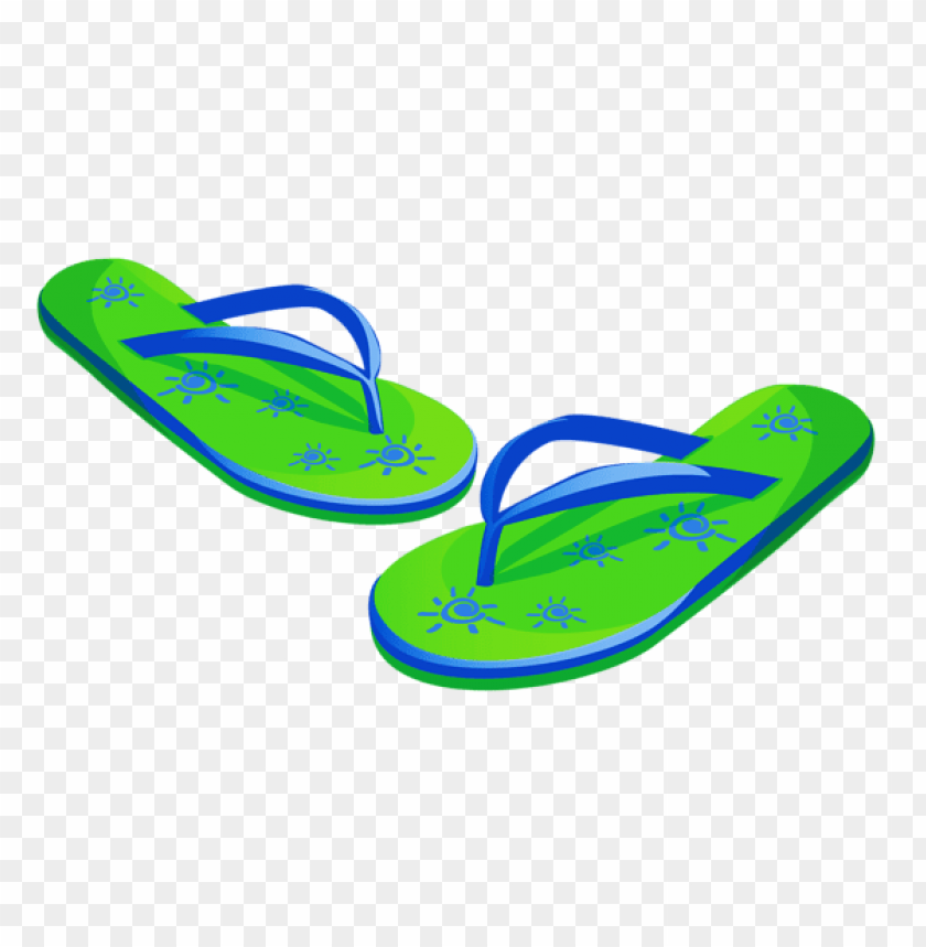 Download Transparent Green Beach Flip Flops Clipart Png Photo | TOPpng