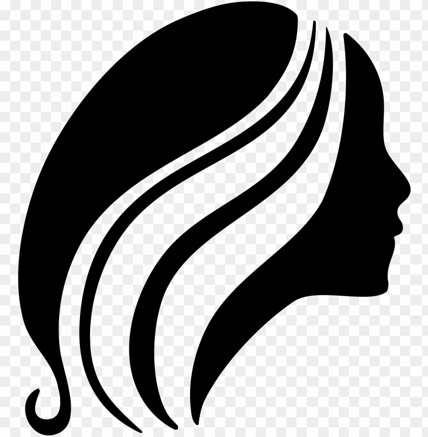 Transparent Hair Vector Girl With Flowing Hair Silhouette Png