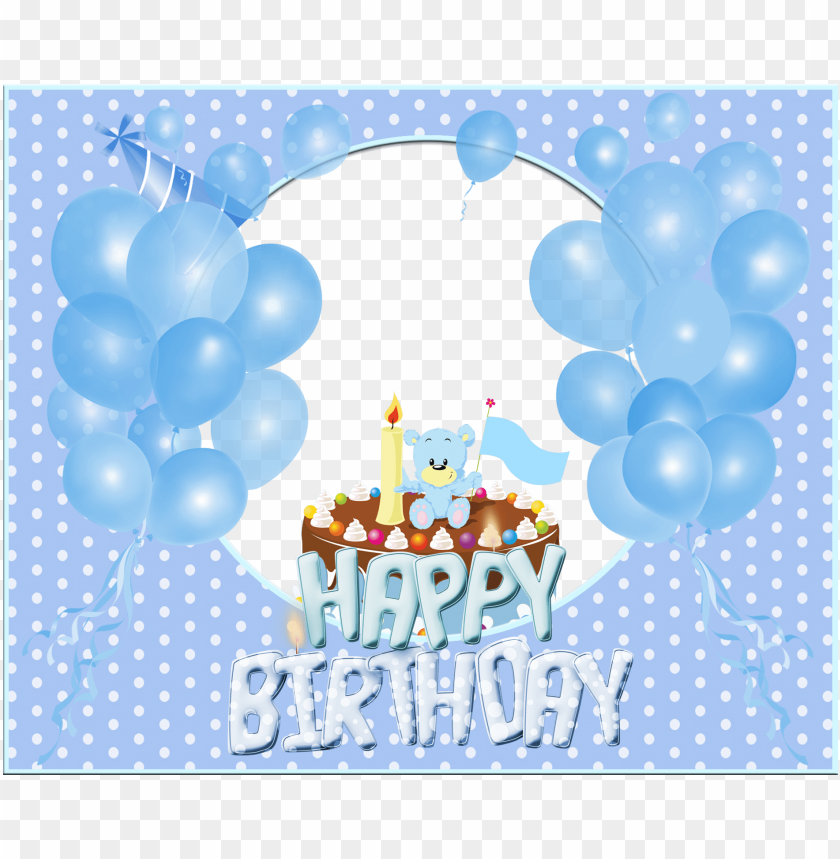 Transparent Happy Birthday Blue Frame Background Best Stock Photos Toppng