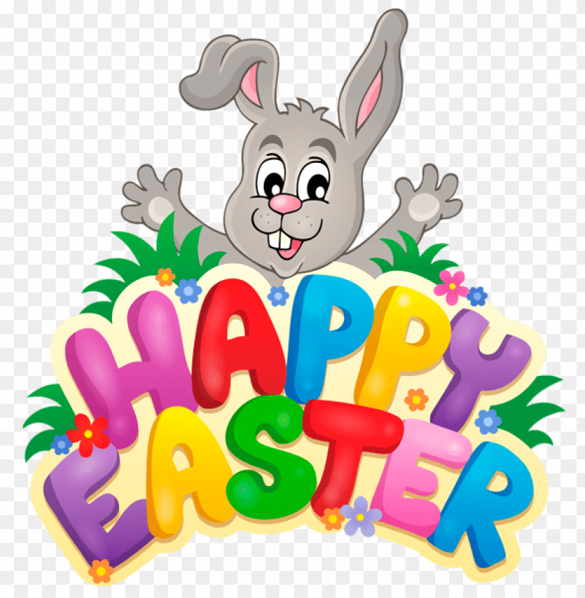 transparent happy easter with bunnypicture png images background -  image ID is 51002