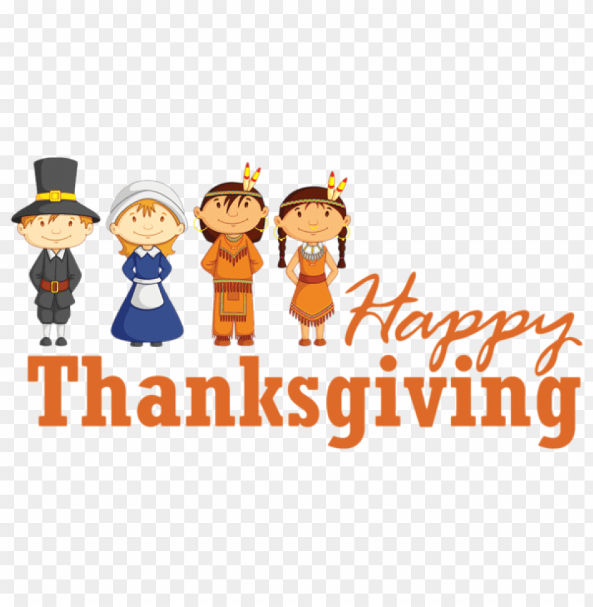 transparent happy thanksgiving with pilgrim and native americans png images background -  image ID is 53883