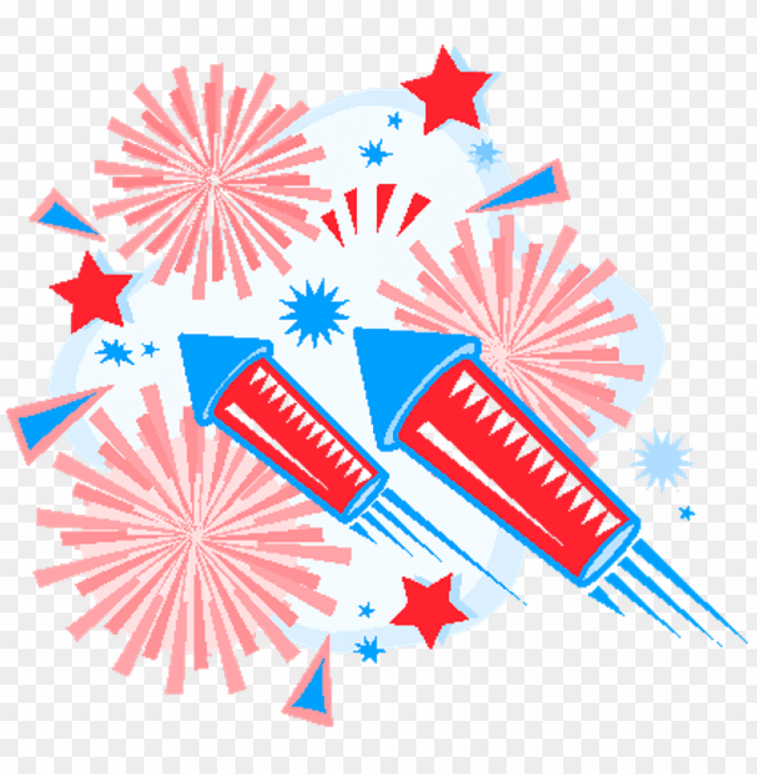 Transparent Library Th Of Fireworks Clipart Group 4th July Clip Art Fireworks PNG Image With Transparent Background