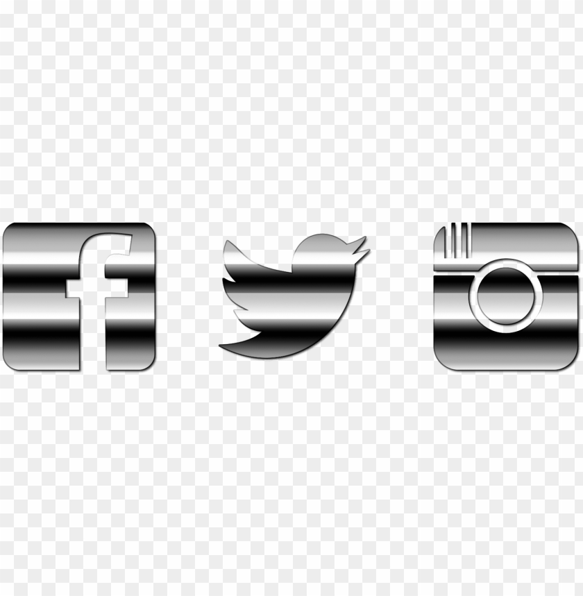 Transparent Logo Of Facebook Twitter Instagram In White Png Image