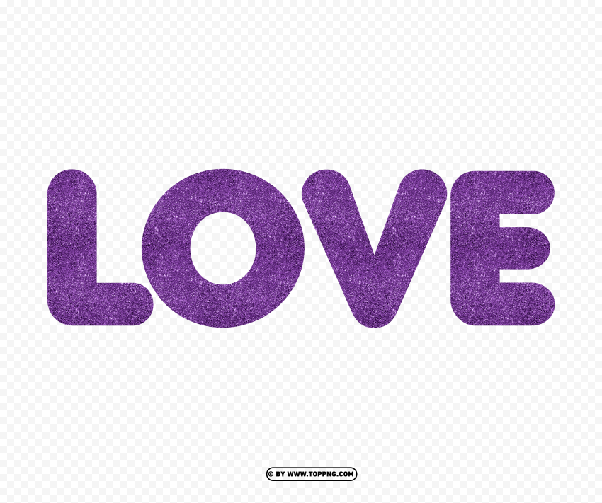 transparent love purple glitter text - Image ID 489006