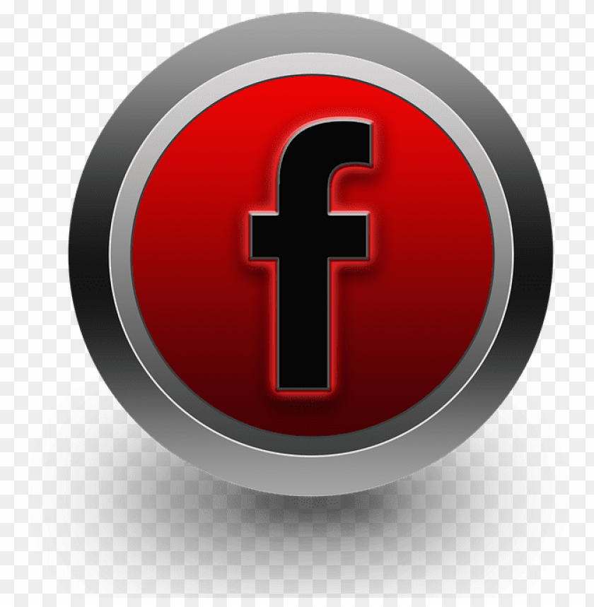 transparent red facebook icon PNG transparent with Clear Background ID 80021