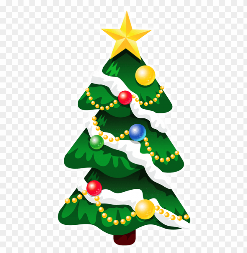 transparent snowy deco xmas tree with star PNG Images@toppng.com