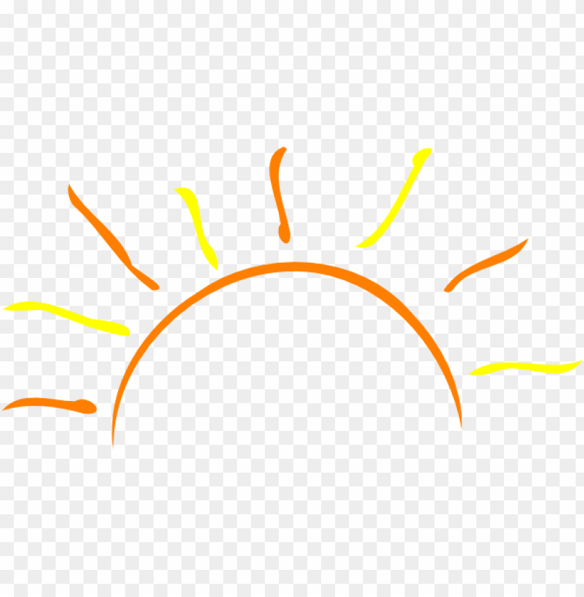 Transparent Sun Half - Half Sun Vector PNG Image With Transparent Background