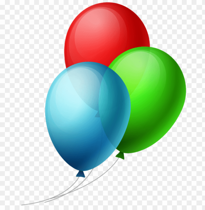 Transparent Background PNG of transparent three balloons - Image ID 41900